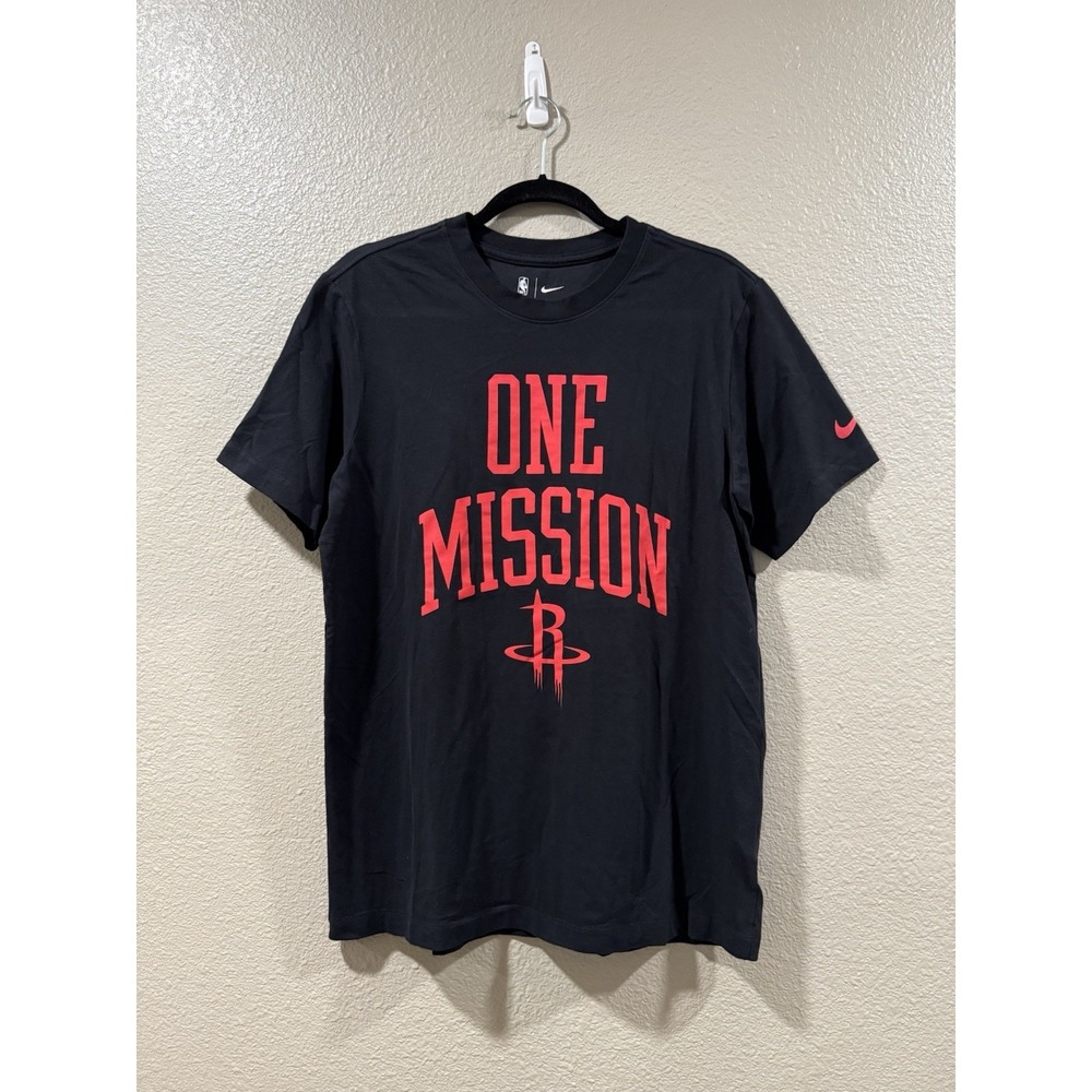 Nike NBA Houston Rockets Dri-Fit Shirt Black Red Medium‎